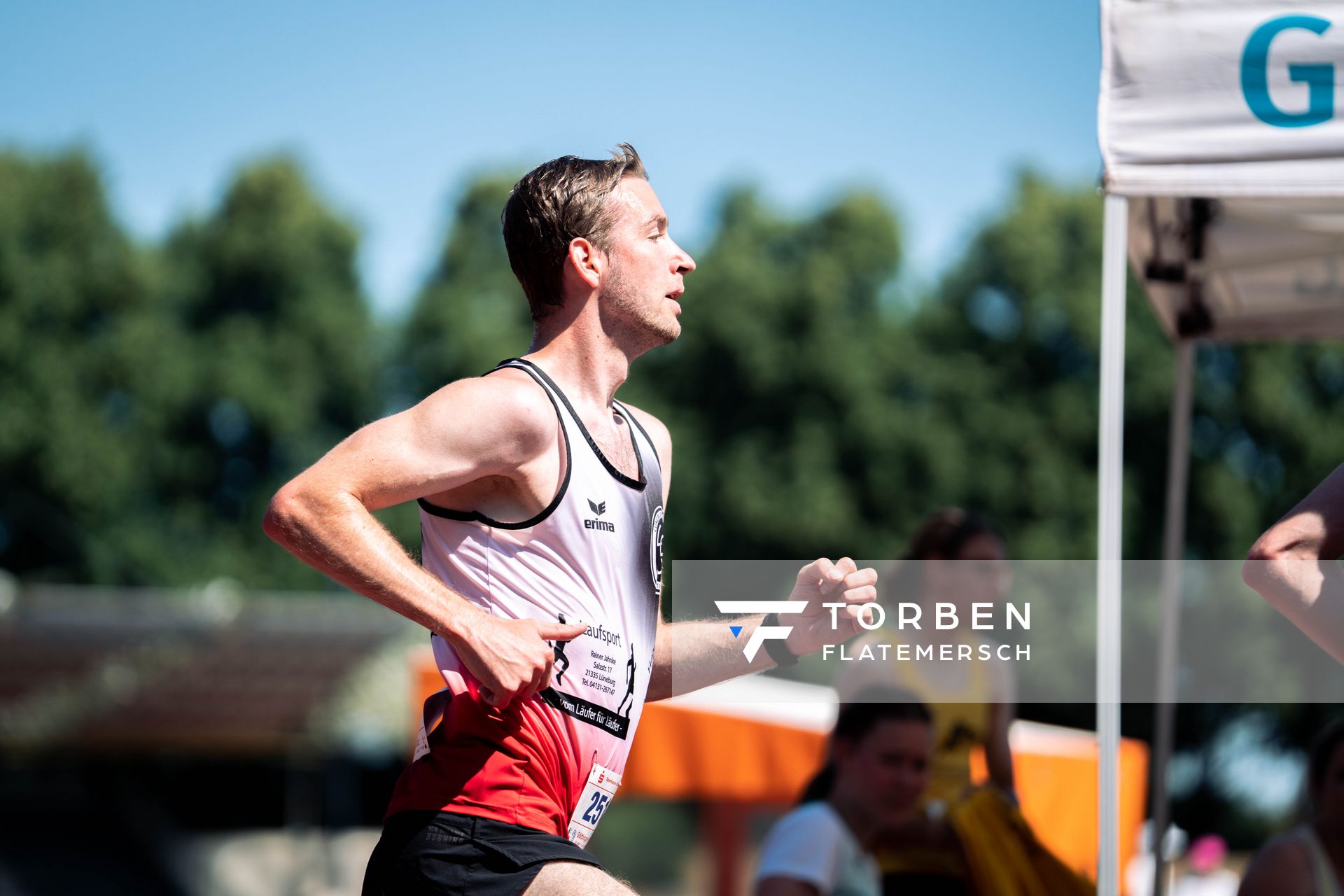 Nils-Hendrik Meier (Lueneburger SV) ueber 5000m am 03.07.2022 waehrend den NLV+BLV Leichtathletik-Landesmeisterschaften im Jahnstadion in Goettingen (Tag 1)